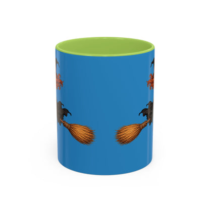 Hazel Hex Blue Accent Mug by CreepyCrafts.boo