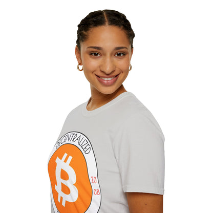 Bitcoin Decentralized Freedom LTcolors Unisex T-Shirt by cypherpunkgear