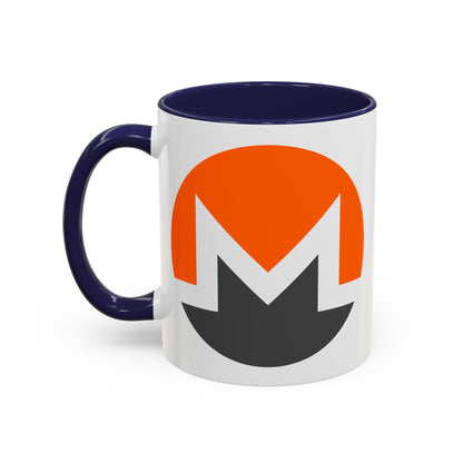 Monero (XMR) White Accent Mug by cypherpunkgear.com
