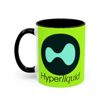 Hyperliquid Black font Green Accent Mug by cypherpunkgear.com