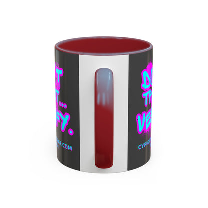 Don't Trust...Verify. Grey Accent Mug by cypherpunkgear.com