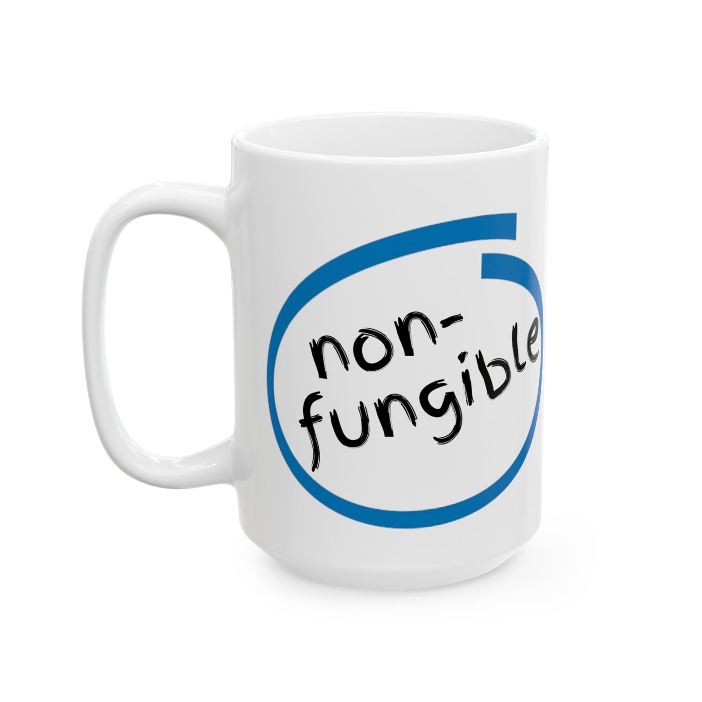 Nonfungible White Mug by cypherpunkgear