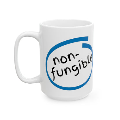 Nonfungible White Mug by cypherpunkgear