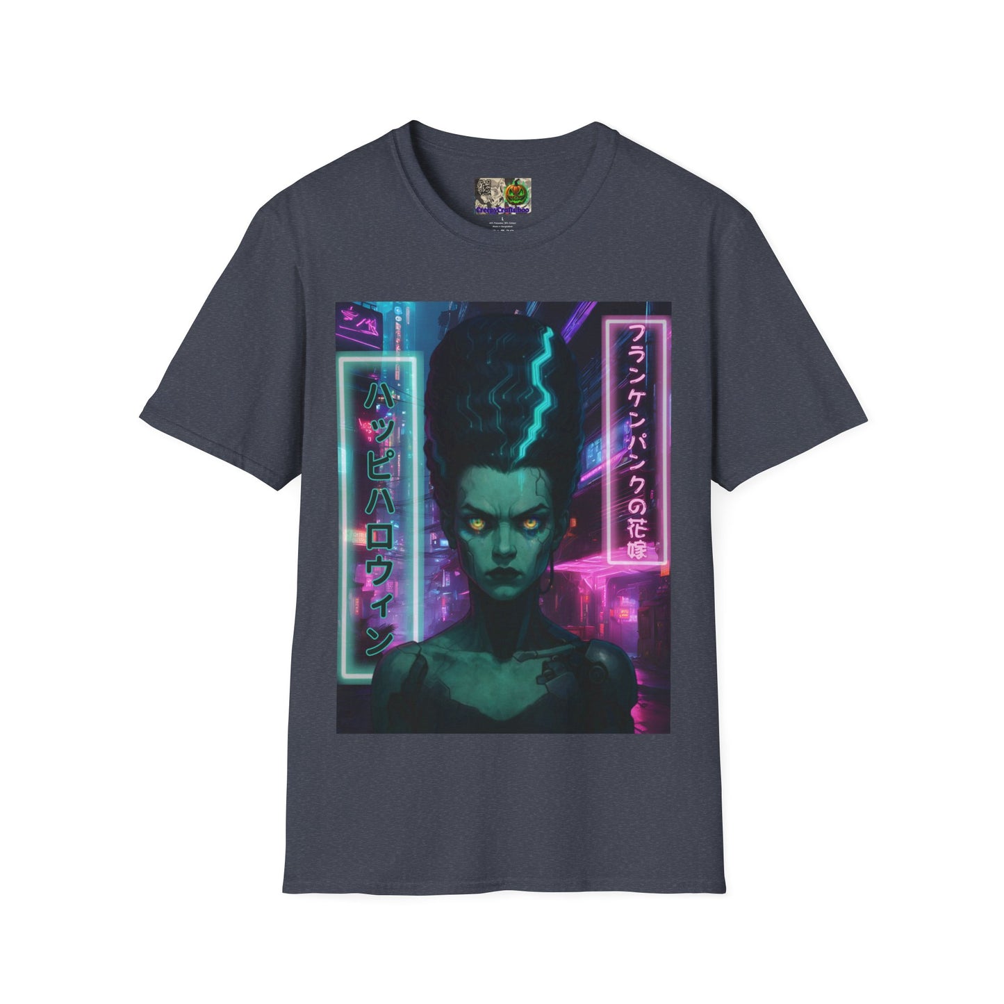 Bride of Frankenpunk Dark colors Unisex T-Shirt by CreepyCrafts.boo