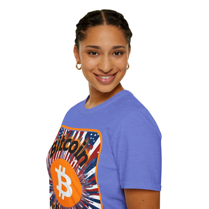 Bitcoin (BTC) for President USA LTcolors Unisex T-Shirt by cypherpunkgear