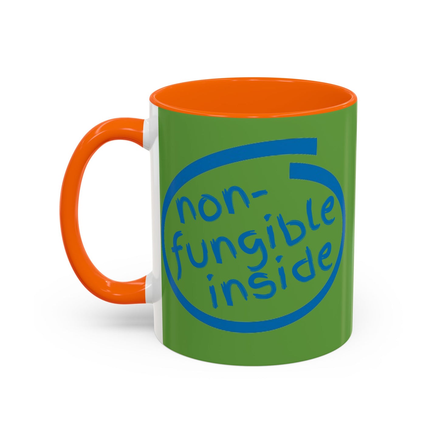 Non-Fungible Inside Green Accent Mug by cypherpunkgear.com