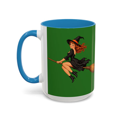 Hazel Hex Green Accent Mug by CreepyCrafts.boo