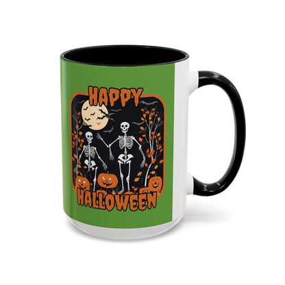 Spooktacular Skeletons of Halloween Accent Mug by cypherpunkgear