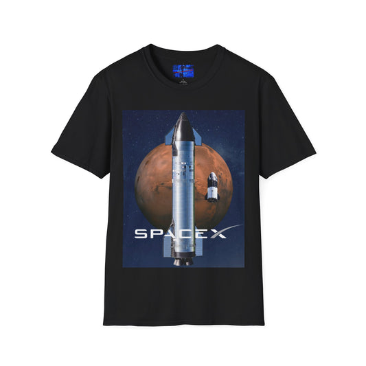 SpaceX Mars Unisex T-Shirt by cypherpunkgear.com