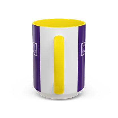 don't assume your freedoms are assured, White font, Dark Purple Accent Mug by cypherpunkgear.com