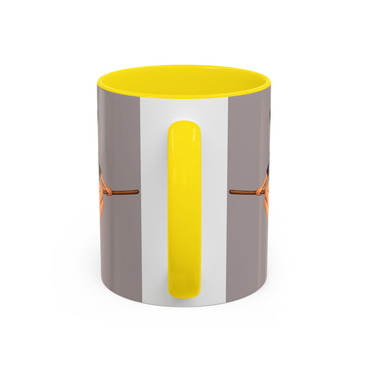 Hazel Hex Grey Accent Mug by CreepyCrafts.boo