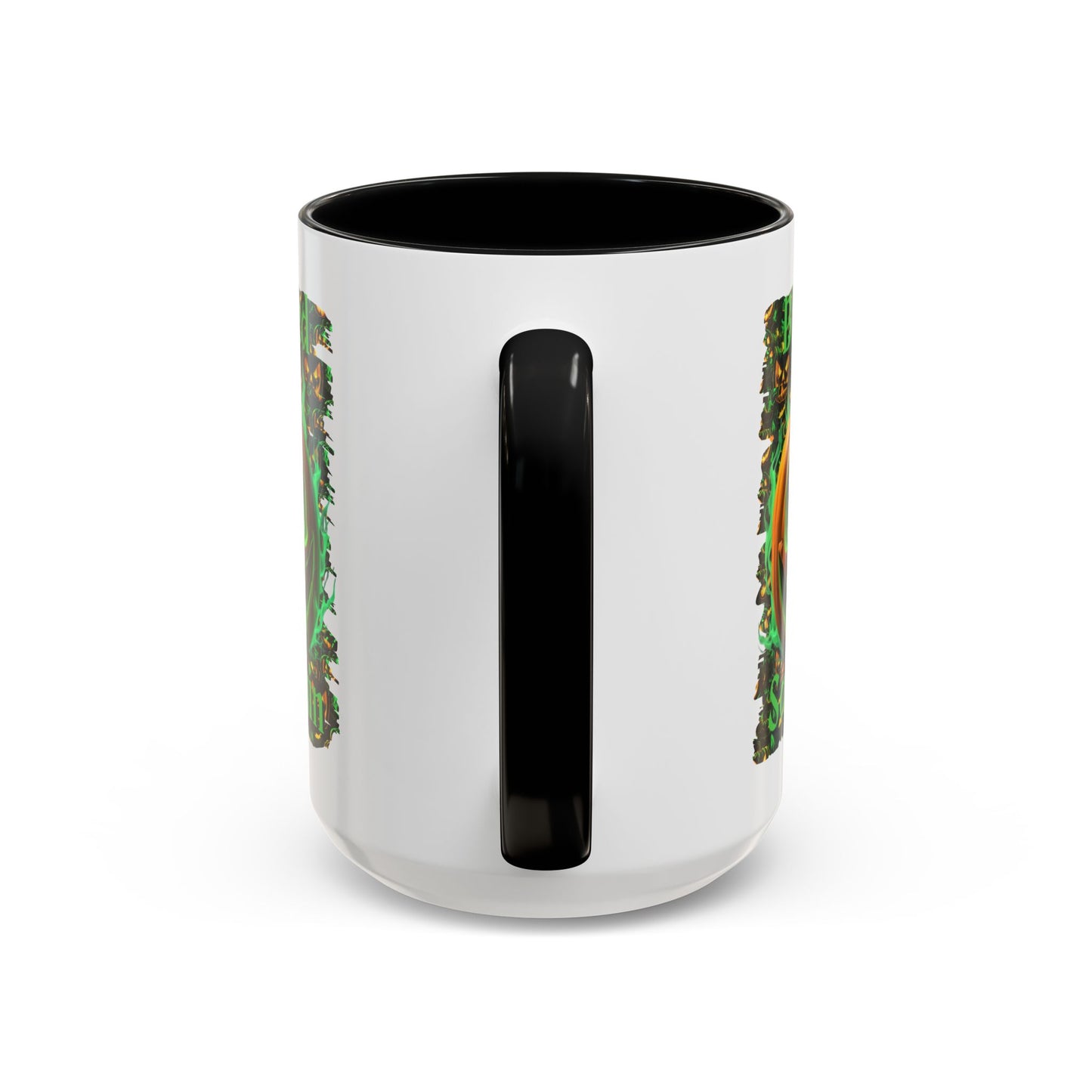 Blessed Samhain Green Jack White Accent Mug by CreepyCrafts.boo