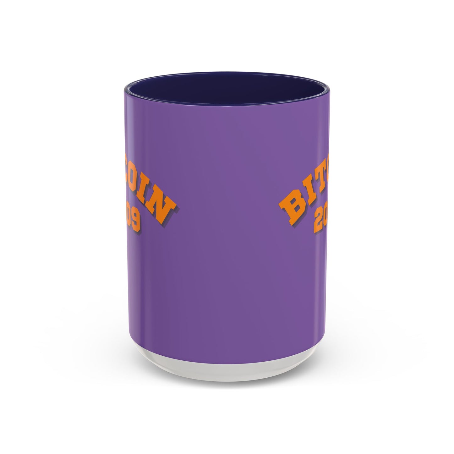 Bitcoin 2009 Light Purple Accent Mug by cypherpunkgear.com