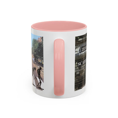 2-sided, Scabby Road White Accent Mug by CreepyCrafts.boo