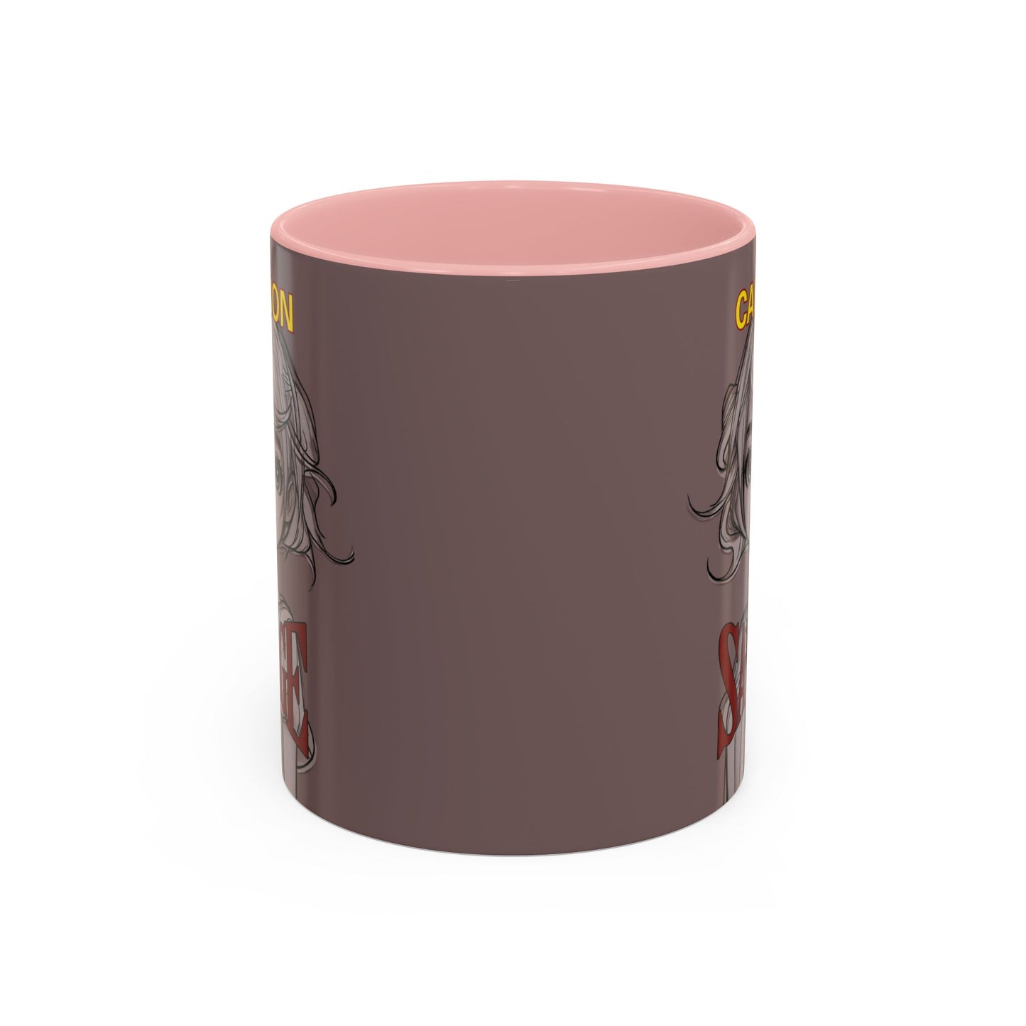 Caution, Savage Grey Accent Mug by cypherpunkgear.com