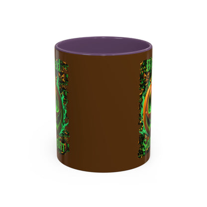 Blessed Samhain Green Jack Brown Accent Mug by CreepyCrafts.boo