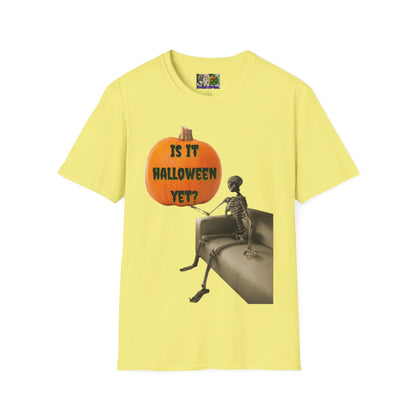 Is it Halloween yet? Skeleton's Pumpkin Light colors Unisex T-Shirt by CreepyCrafts.boo