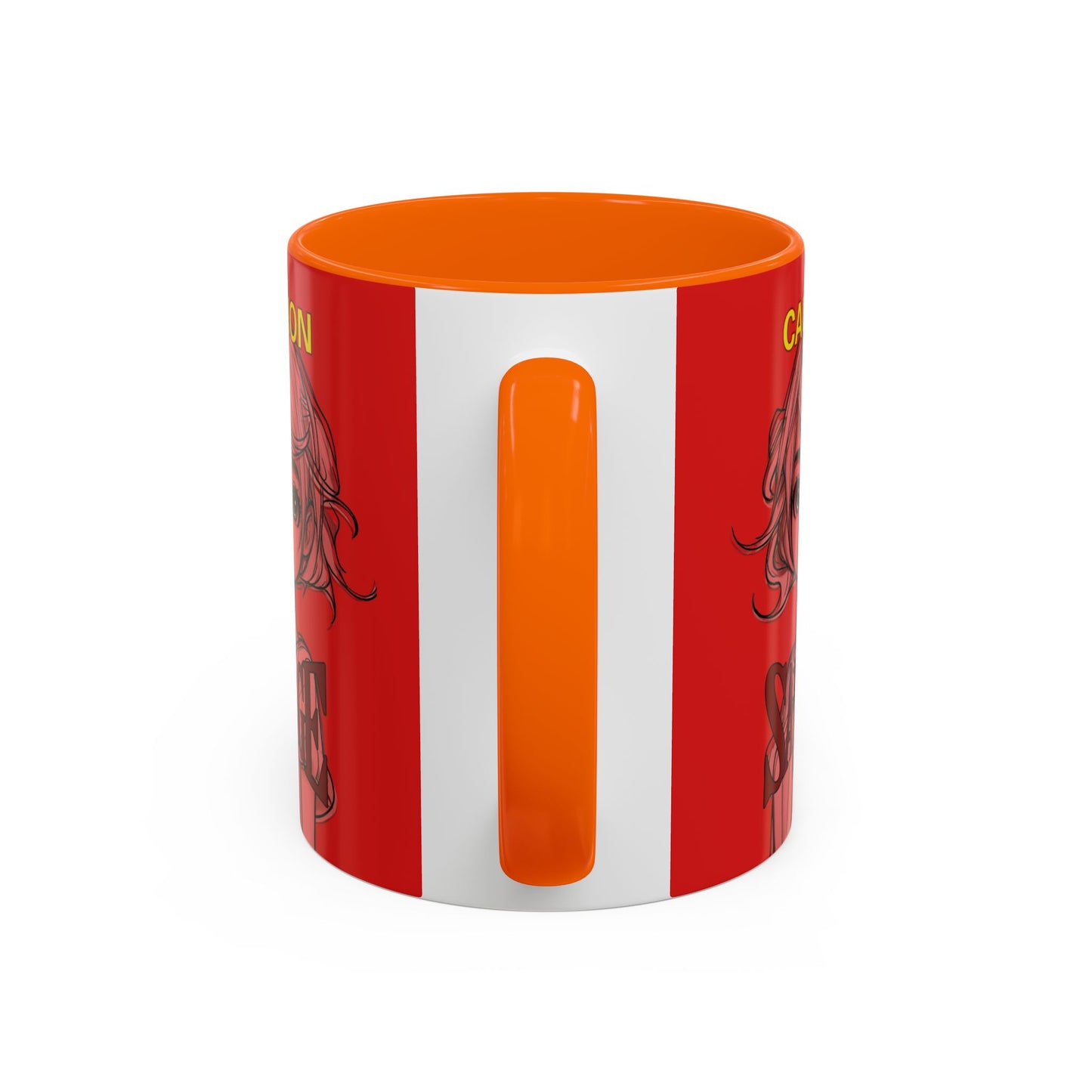 Caution, Savage Red Accent Mug by cypherpunkgear.com