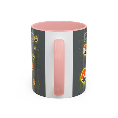Monero (XMR) don't assume your freedoms are assured Grey Accent Mug by cypherpunkgear.com
