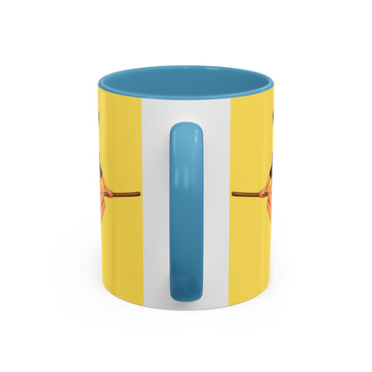 Hazel Hex Yellow Accent Mug by CreepyCrafts.boo