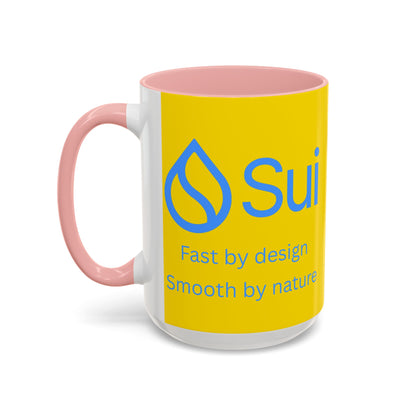 SUI Yellow Accent Mug by cypherpunkgear.com