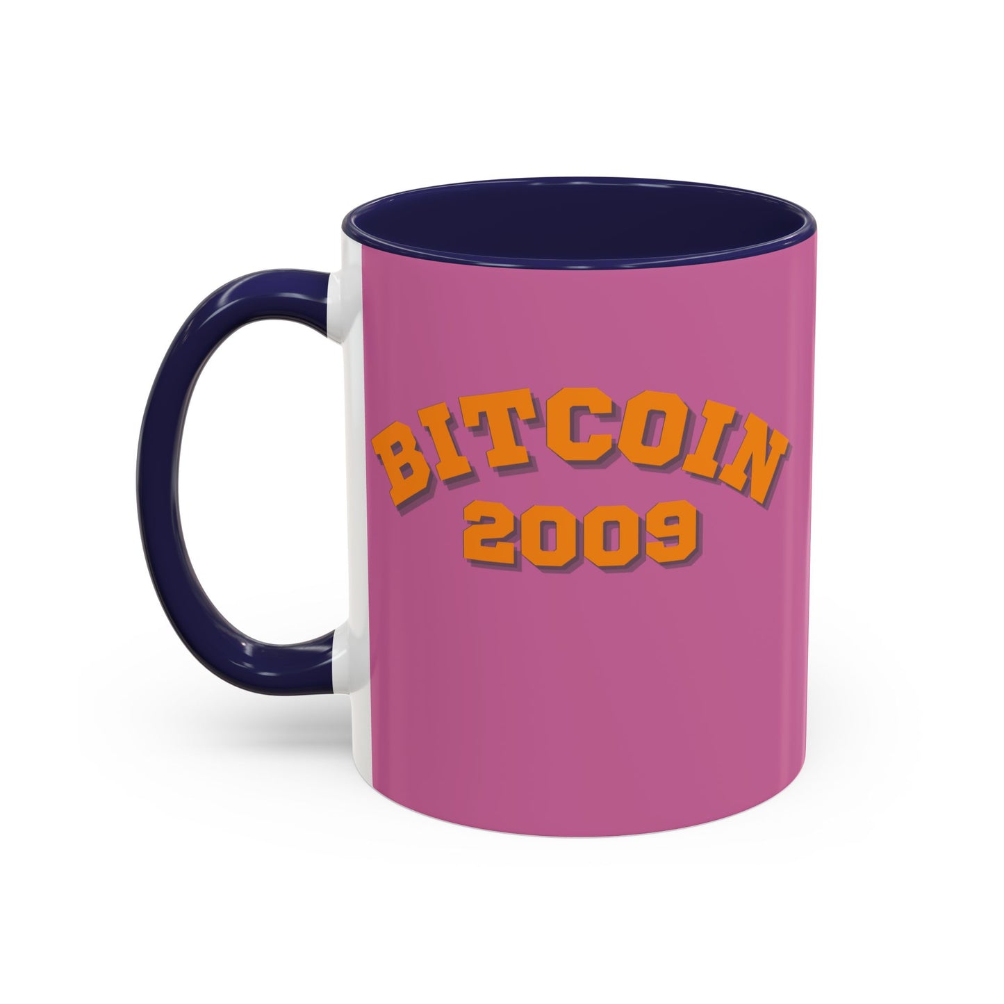 Bitcoin 2009 Pink Accent Mug by cypherpunkgear.com