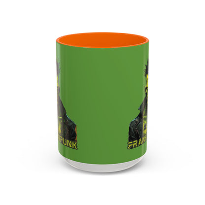 Frankenpunk Green Accent Mug by CreepyCrafts.boo