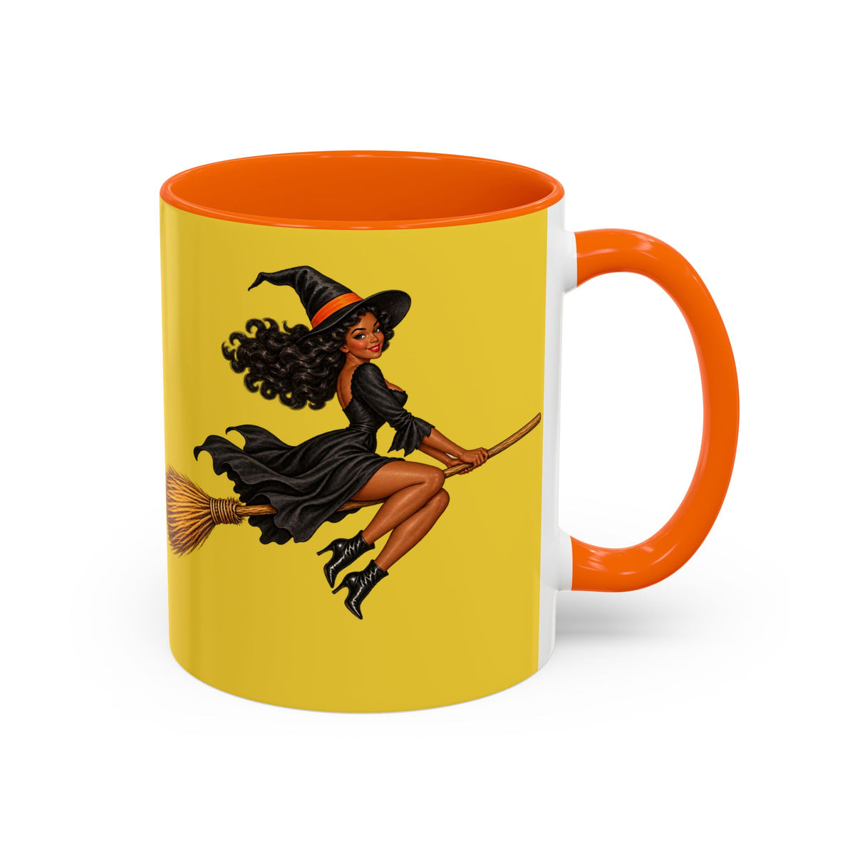 Velvet Vex Yellow Accent Mug by CreepyCrafts.boo