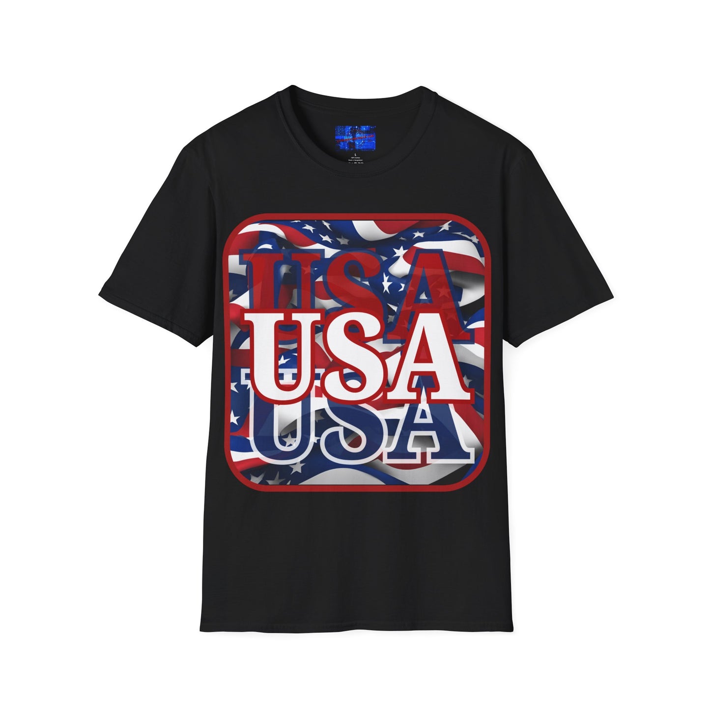 Red WHITE and Blue USA Patriot Dark colors Unisex T-Shirt by cypherpunkgear.com
