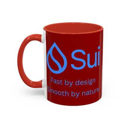SUI Red Accent Mug by cypherpunkgear.com
