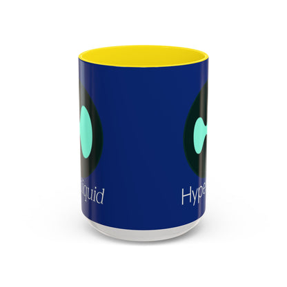 Hyperliquid White font Blue Accent Mug by cypherpunkgear.com
