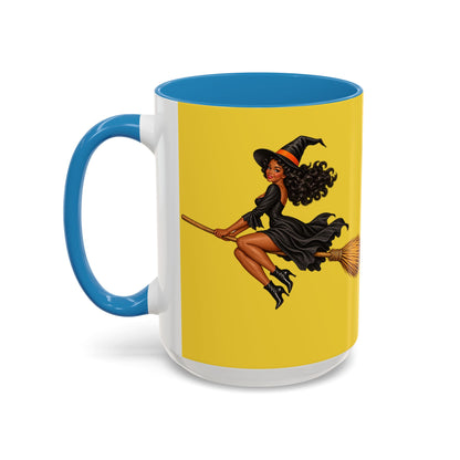 Velvet Vex Yellow Accent Mug by CreepyCrafts.boo