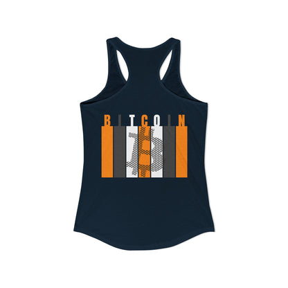 2-sided, Bitcoin (BTC) Decentralized Freedom Women's Racerback Tank Top by cypherpunkgear.com