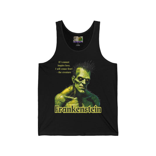 Frankenstein's Creature Unisex Jersey Tank Top by CreepyCrafts.boo