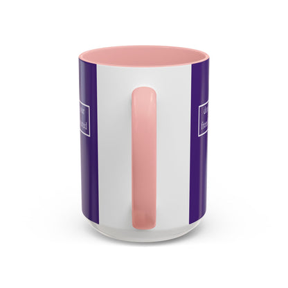 don't assume your freedoms are assured, White font, Dark Purple Accent Mug by cypherpunkgear.com