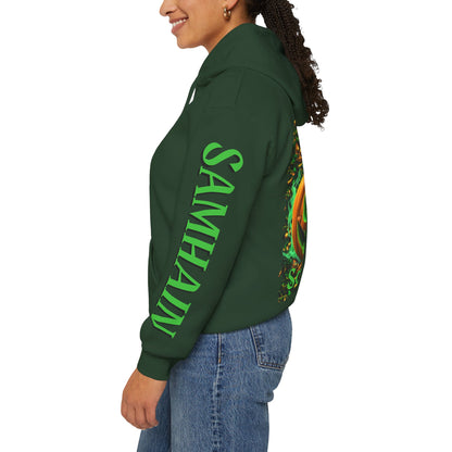 Blessed Samhain Green Jack Hoodie Unisex Hooded Sweatshirt by CreepyCrafts.boo