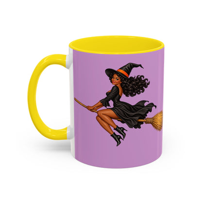 Velvet Vex Pink Accent Mug by CreepyCrafts.boo
