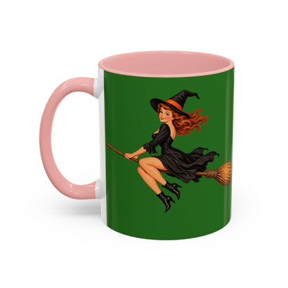 Hazel Hex Green Accent Mug by CreepyCrafts.boo