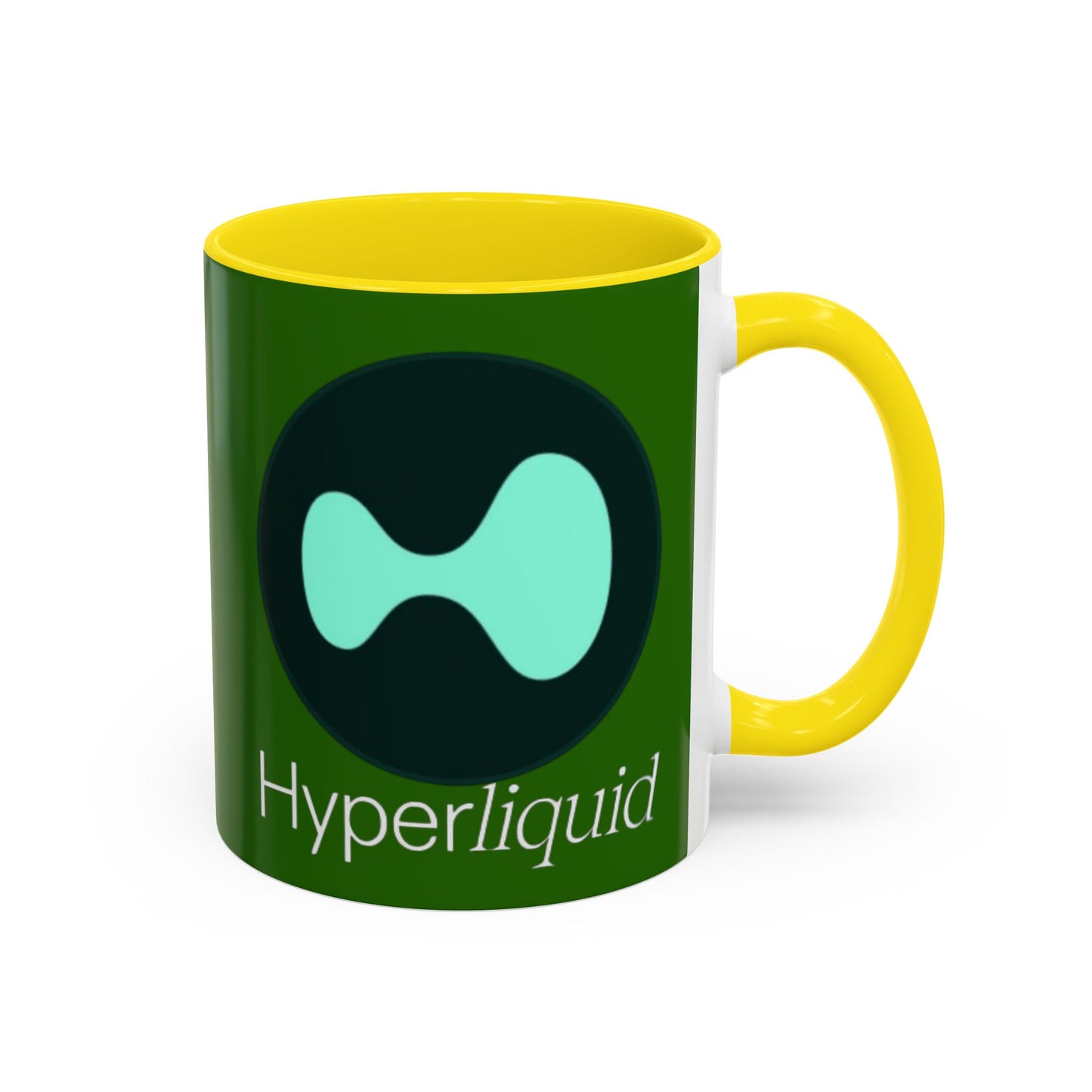 Hyperliquid White font Green Accent Mug by cypherpunkgear.com