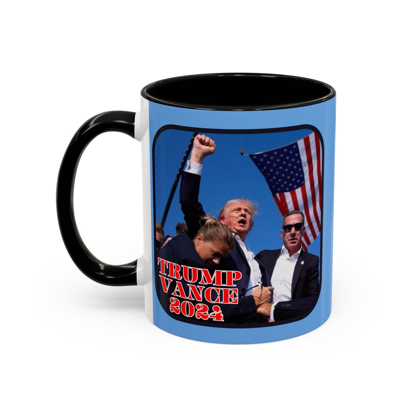 Trump and Vance 2024 Accent Mug by cypherpunkgear