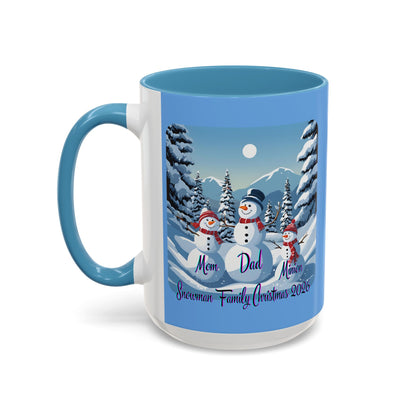 Snowman Family of 3 Accent Mug by cypherpunkgear.com