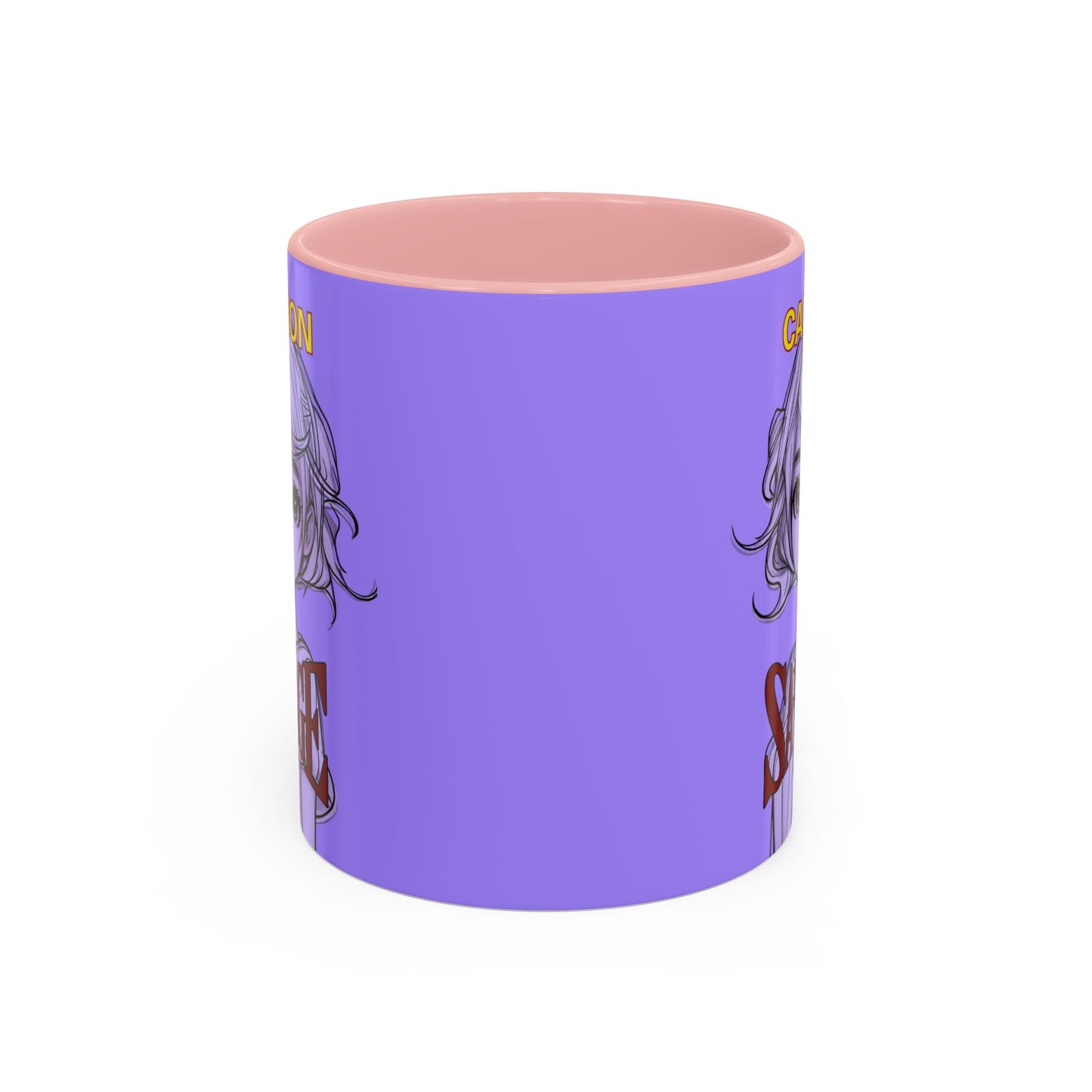 Caution, Savage Light Purple Accent Mug by cypherpunkgear.com