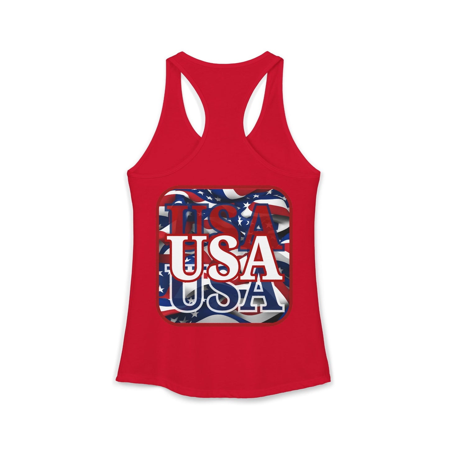 ¡EE.UU! ¡EE.UU! ¡EE.UU! ¡Patriot de 2 caras de cypherpunkgear! Camiseta sin mangas ideal con espalda cruzada para mujer