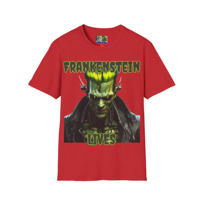 Frankenstein Lives Light colors Unisex T-Shirt by CreepyCrafts.boo
