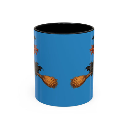 Hazel Hex Blue Accent Mug by CreepyCrafts.boo