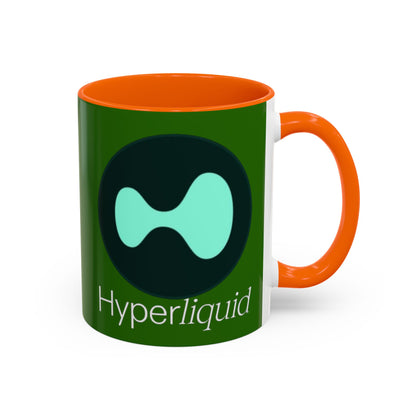 Hyperliquid White font Green Accent Mug by cypherpunkgear.com