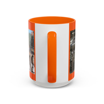2-sided, Scabby Road Orange Accent Mug by CreepyCrafts.boo