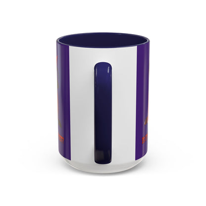 Is it Halloween yet? Dark Purple Accent Mug by CreepyCrafts.boo
