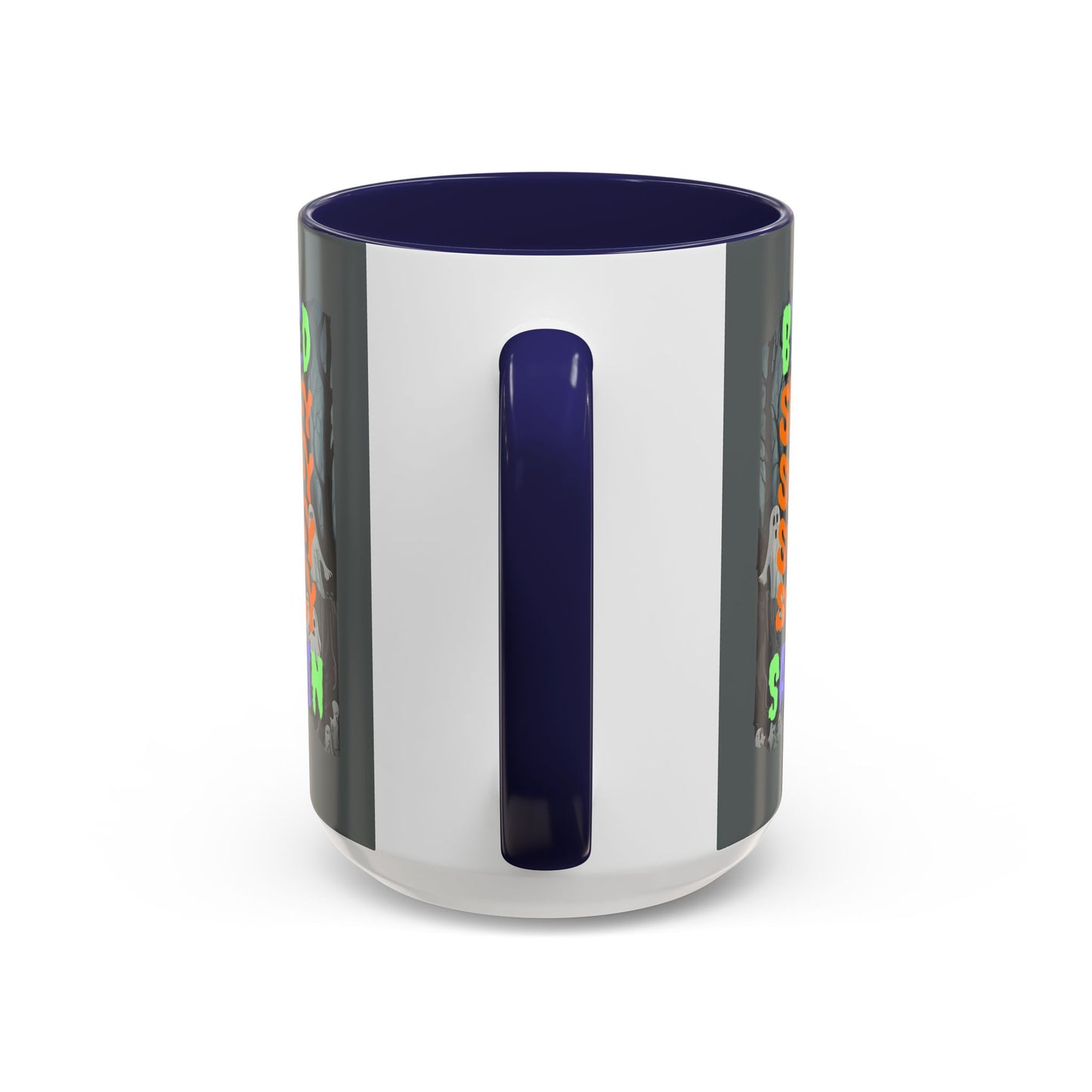 Spooky Blessed Samhain Ghost Mixed font Accent Mug by CreepyCrafts.boo
