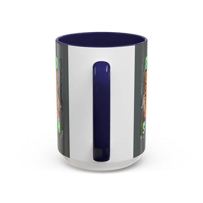 Spooky Blessed Samhain Ghost Mixed font Accent Mug by CreepyCrafts.boo